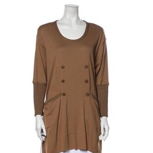 Sonia Rykiel brown long sleeve knit tunic size L